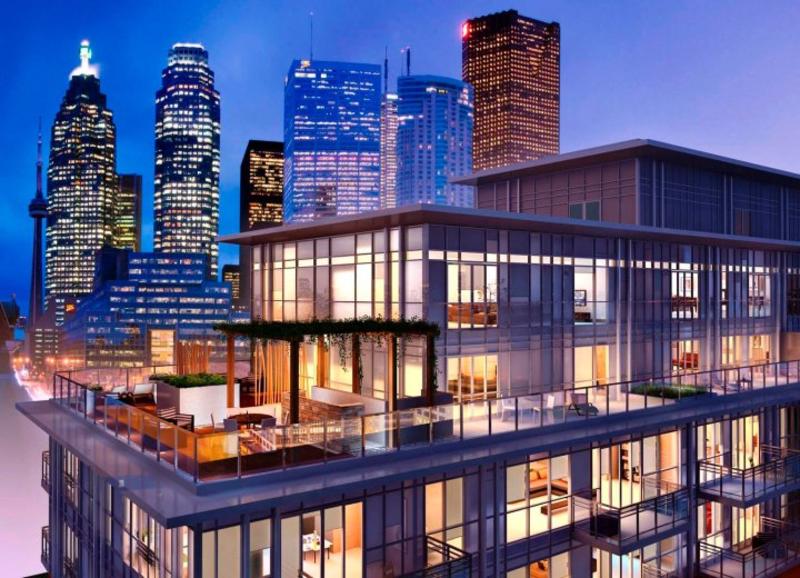 The Berczy Condos Balcony View Toronto, Canada