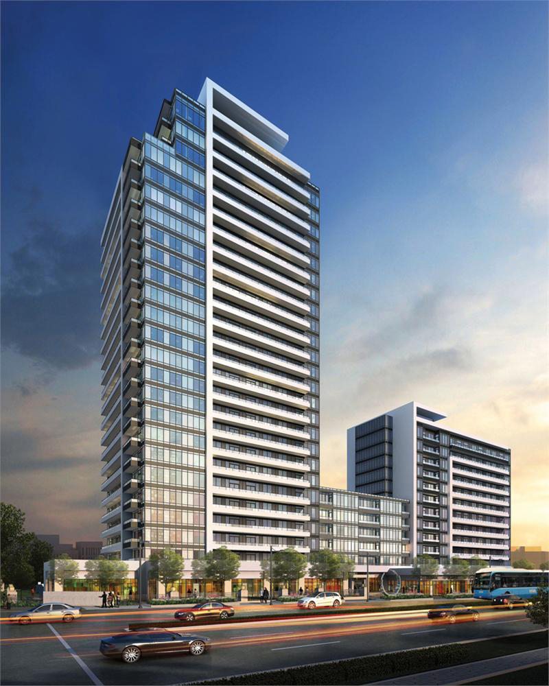 Rendering of Legacy Park Condos building exterior