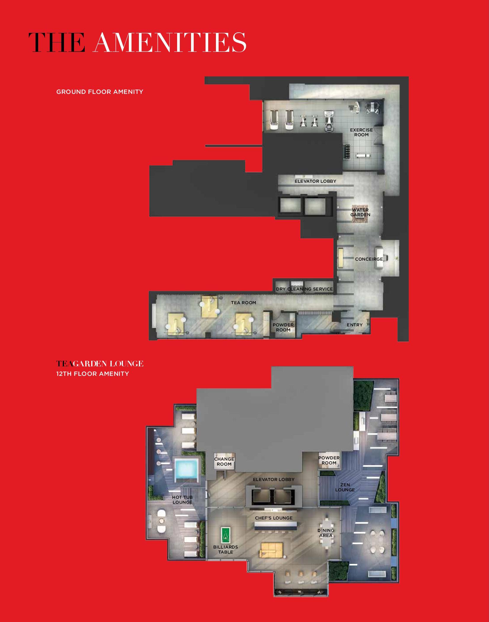 Tea Garden Condos Amenities Plan Toronto, Canada