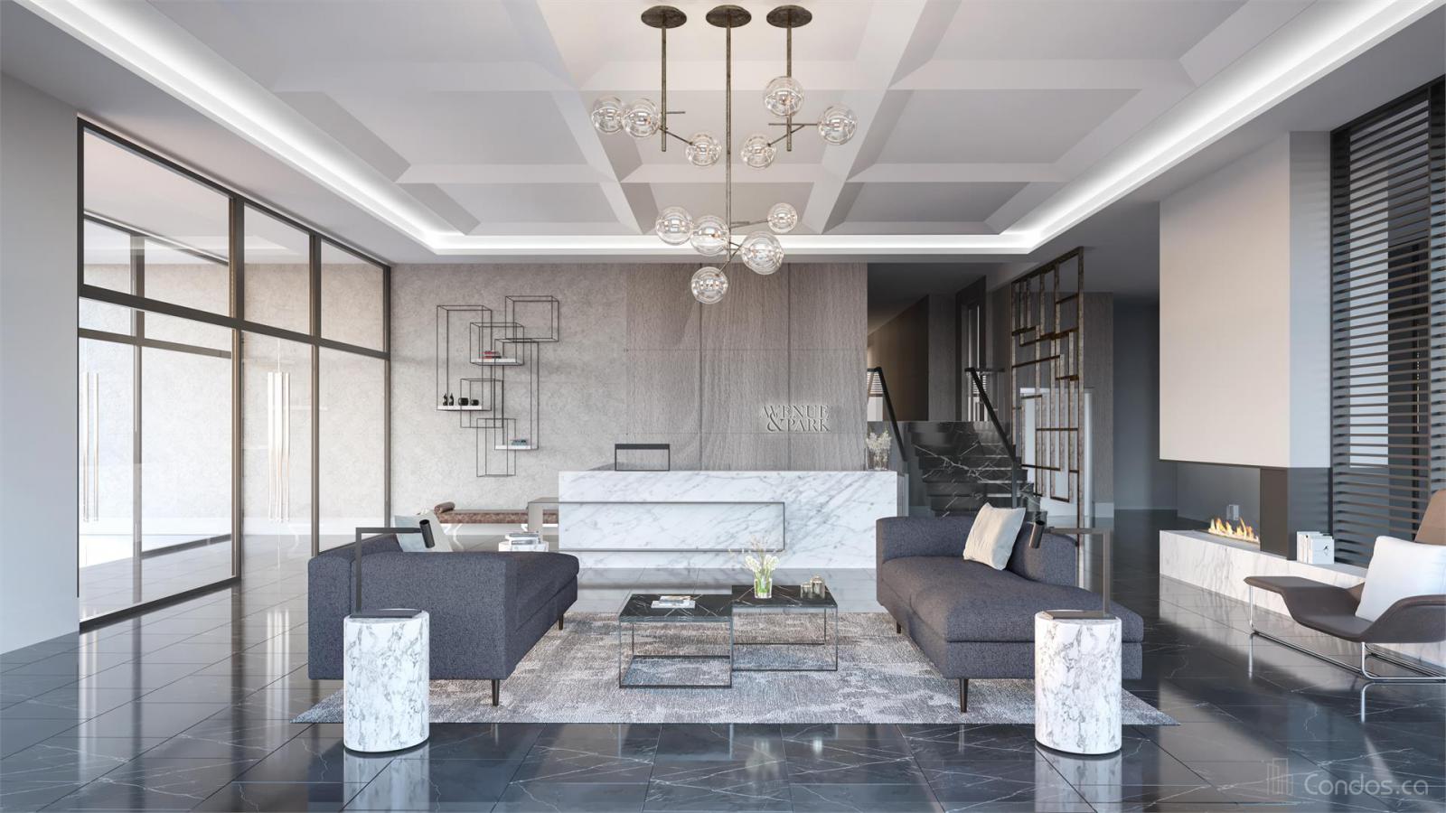 Avenue & Park Condos Lobby View Toronto, Canada