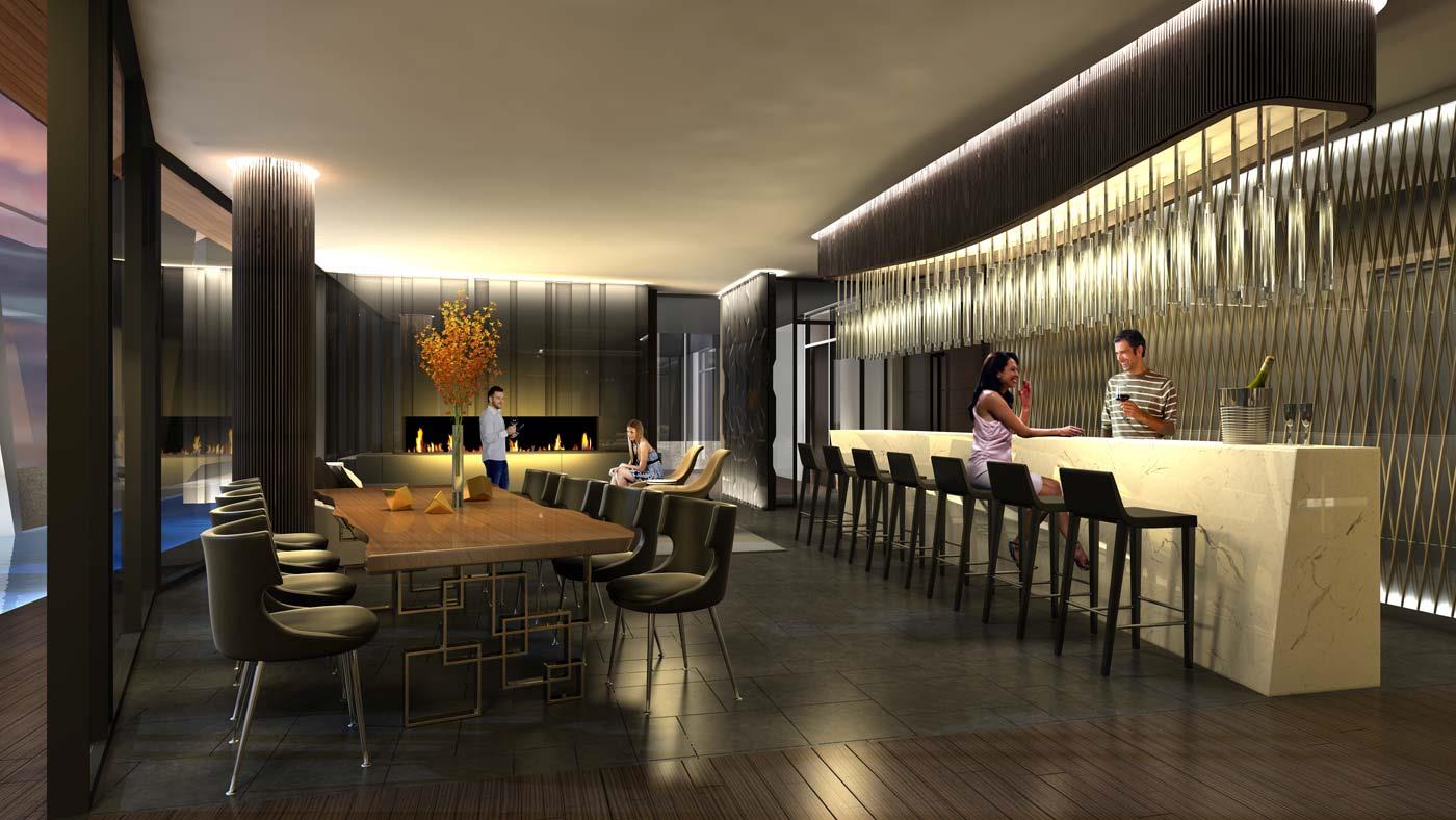 1 Yorkville Condos Wine Lounge Toronto, Canada