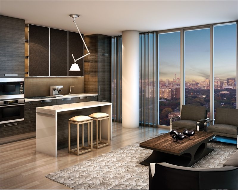 The Yorkville Condos Living Area Toronto, Canada
