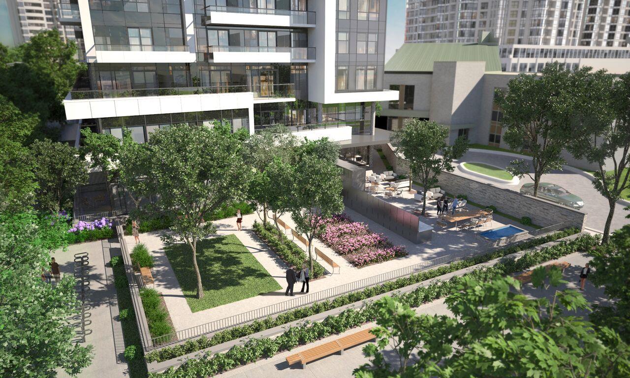 The Diamond Condos Outdoor Garden Toronto, Canada