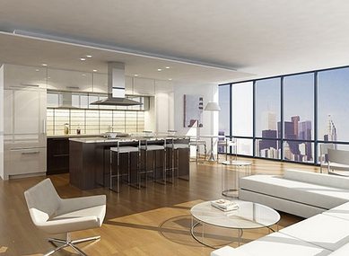 The L Tower Condos Living Room Toronto, Canada