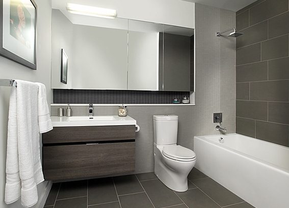 Abacus Lofts Condos Bathroom Toronto, Canada