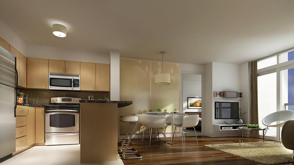 Palais Condos Living Room Toronto, Canada