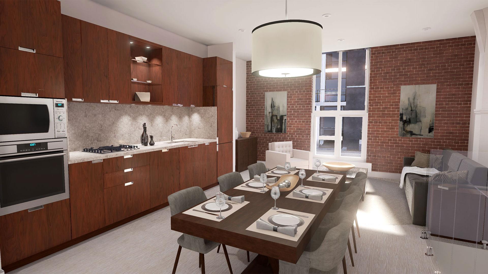 St. Leslieville Church Condos Kitchen Toronto, Canada