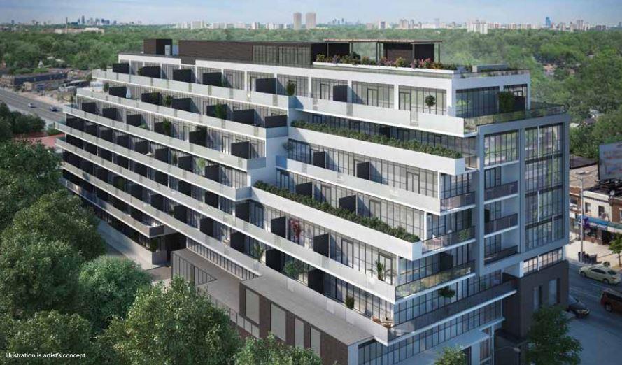 Canvas Condos Aerial View Toronto, Canada
