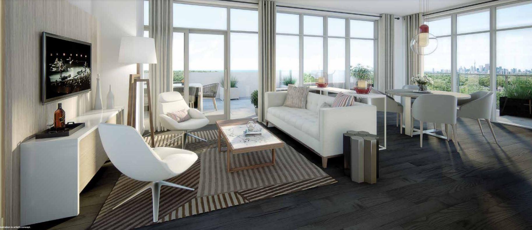 Canvas Condos Living Area Toronto, Canada