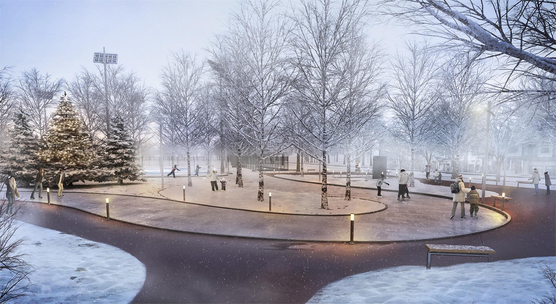 The Queensway Condos Winter Sports Toronto, Canada