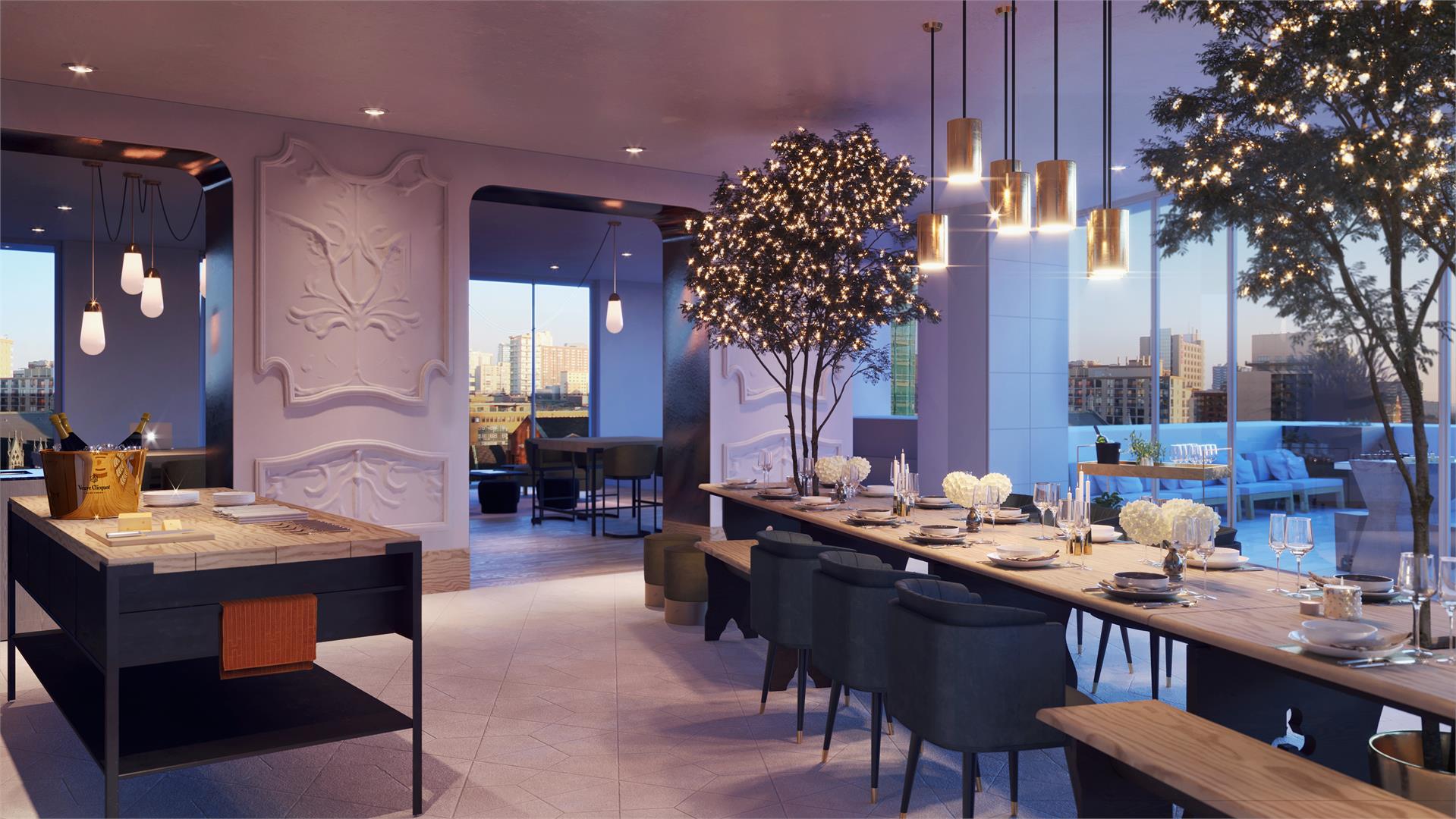 Fleur Condos Dinning Area Toronto, Canada