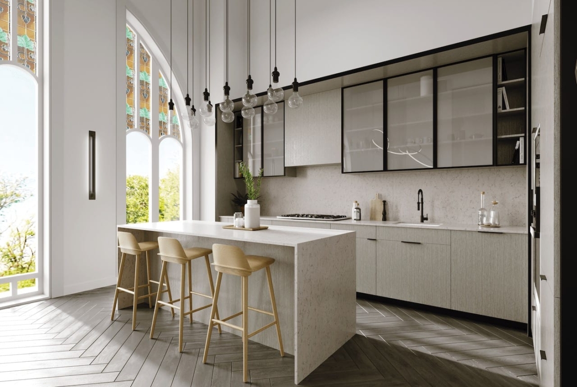 Rendering of 260 High Park kitchen angle 2