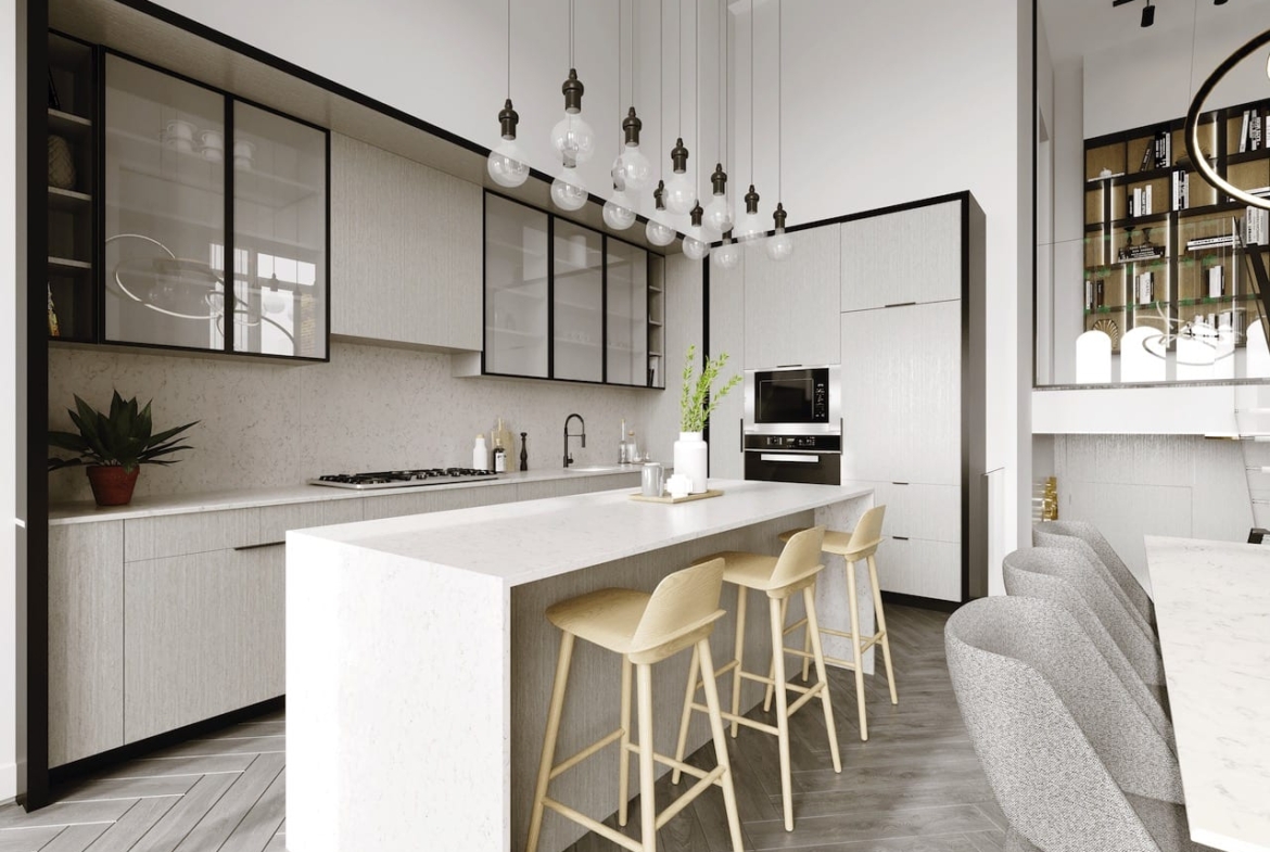 Rendering of 260 High Park kitchen