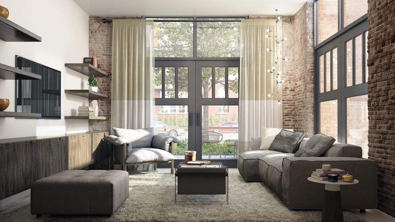 Rendering of 260 High Park lounge interior