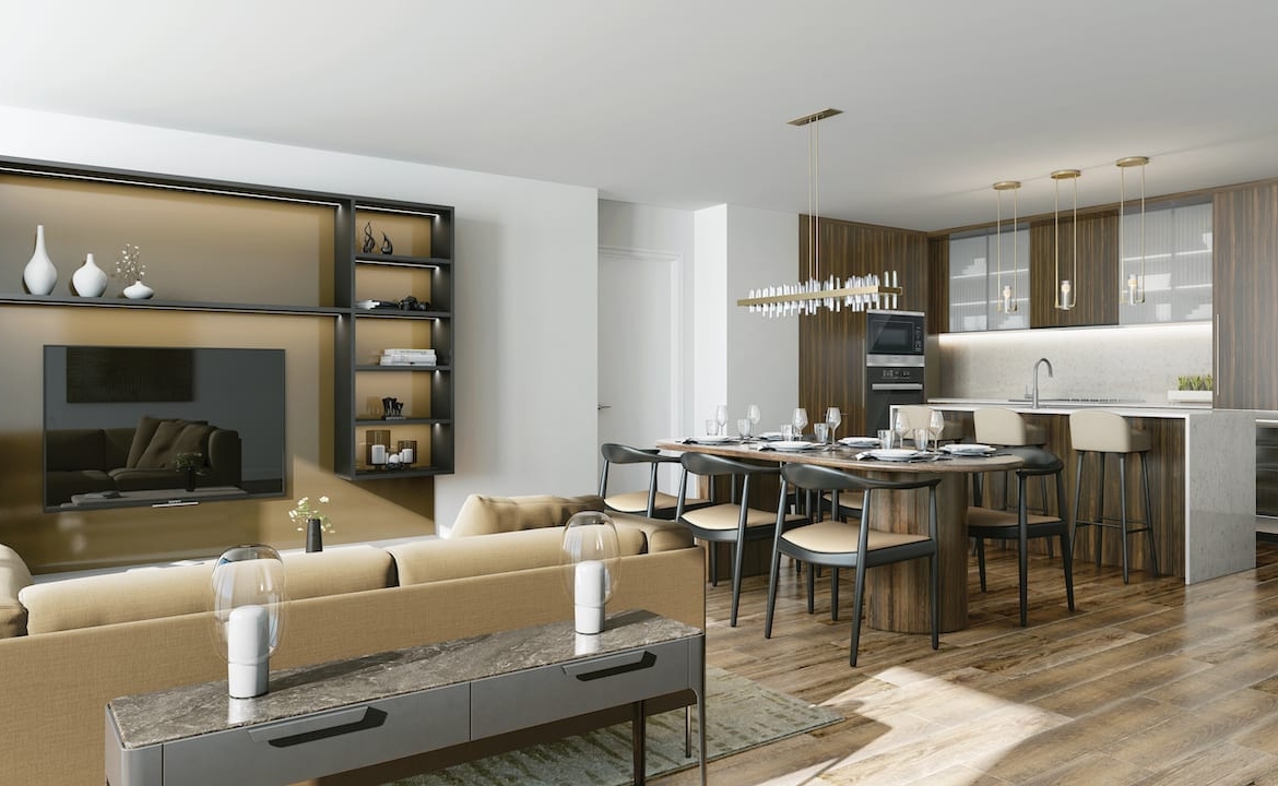 Rendering of 260 High Park great room
