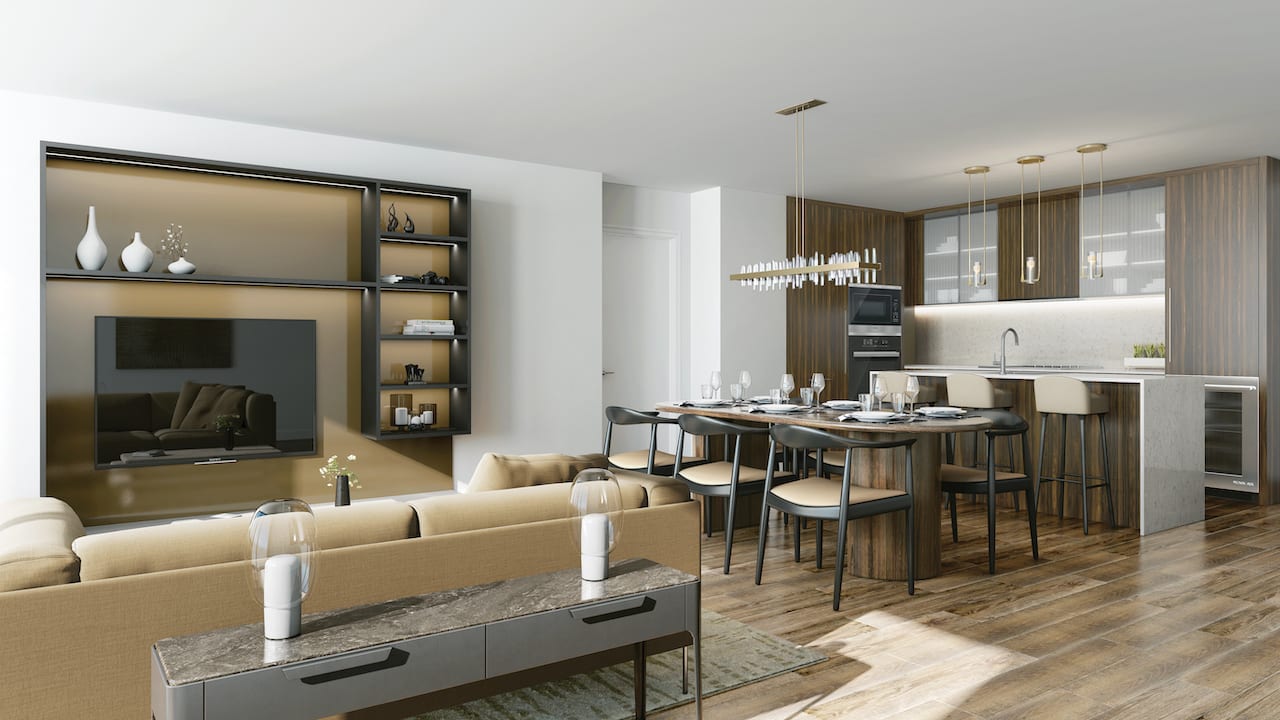 Rendering of 260 High Park great room