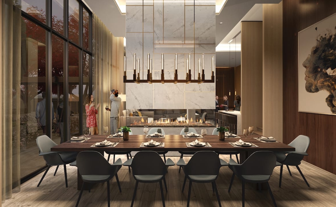 Rendering of 260 High Park dining room