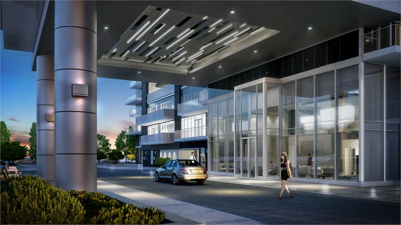 Paradigm Condos Entrance Toronto, Canada
