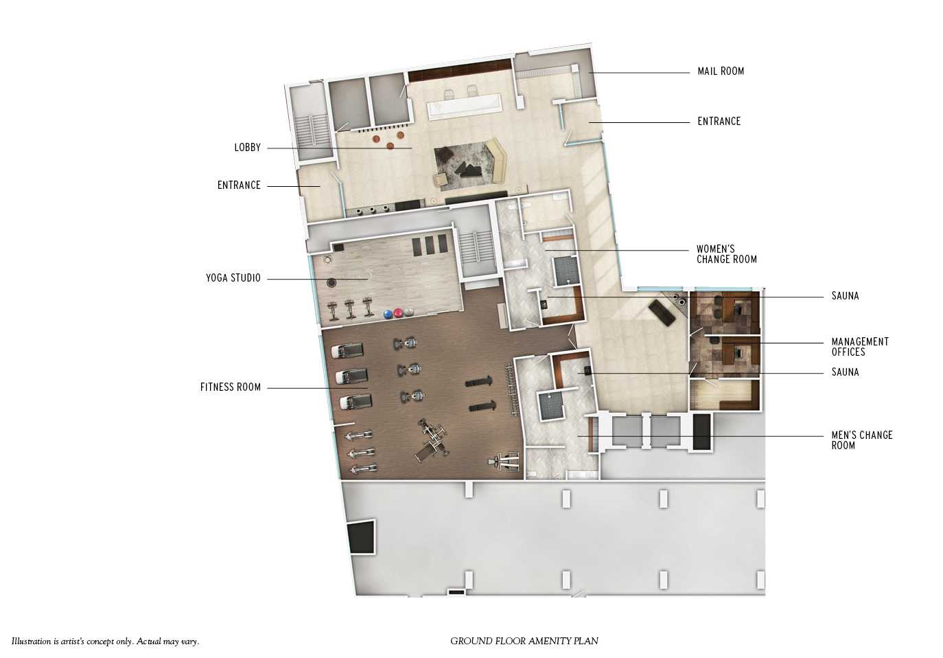 J. Davis House Condos Amenities Plan Toronto, Canada