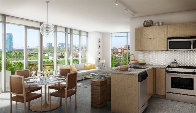 Library District Condos Kitchen View Toronto, Canada