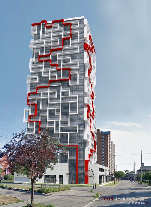 Maze Condos Building View Toronto, Canada