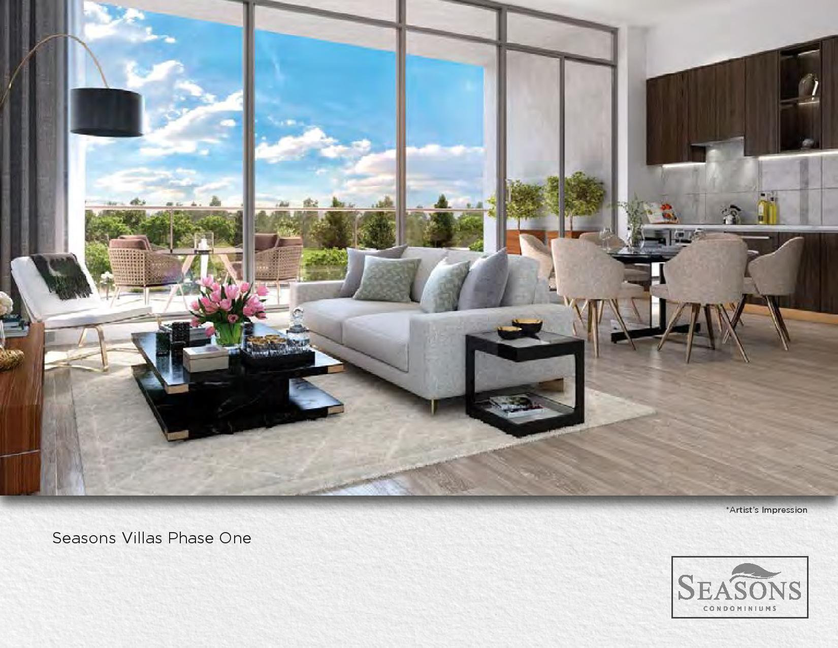 Seasons Condos Living Area Toronto, Canada