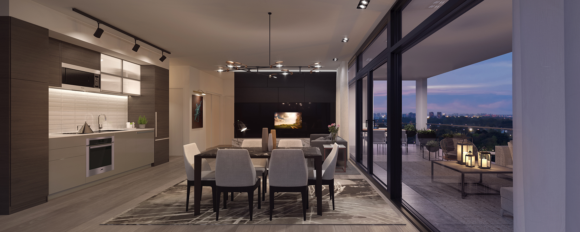 Six 25 BV Condos Dinning Area Toronto, Canada