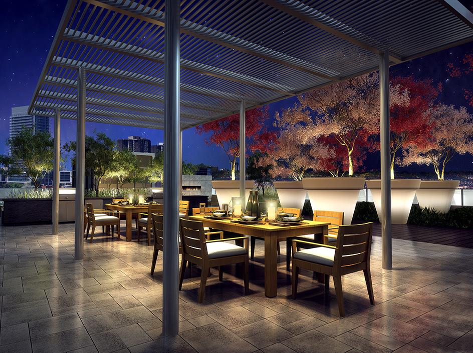 Trio Condos Rooftop Dinning Toronto, Canada