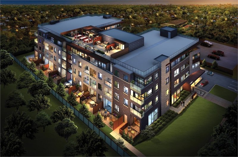 The Mod'rn Condos Aerial View Toronto, Canada