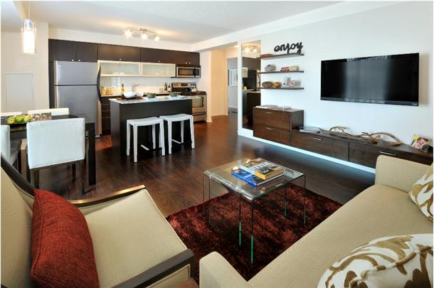 The Yorkland Condos Living Area Toronto, Canada