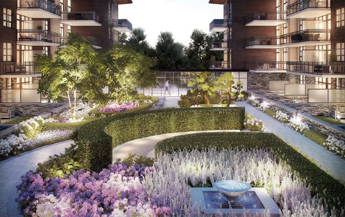 The Craftsman Condos Outdoor Garden Toronto, Canada