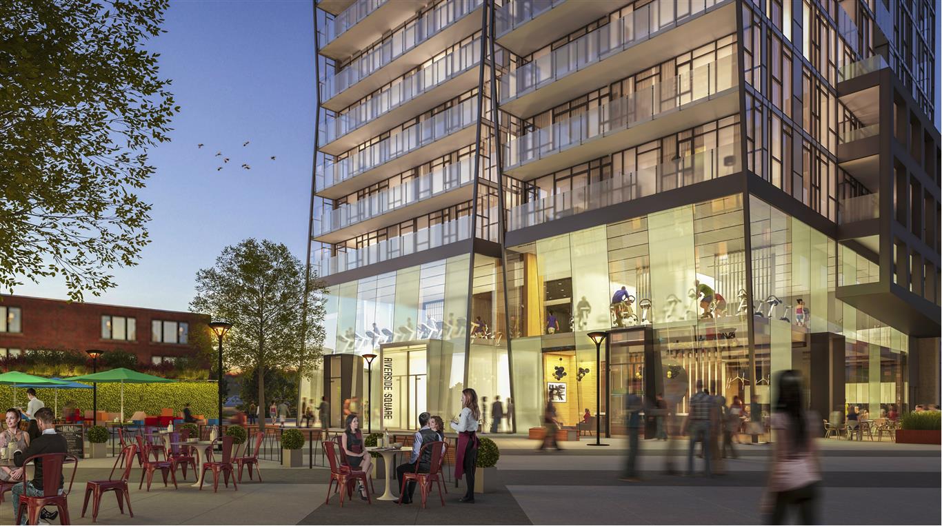 Riverside Square Condos Outdoor Cafeteria Toronto, Canada