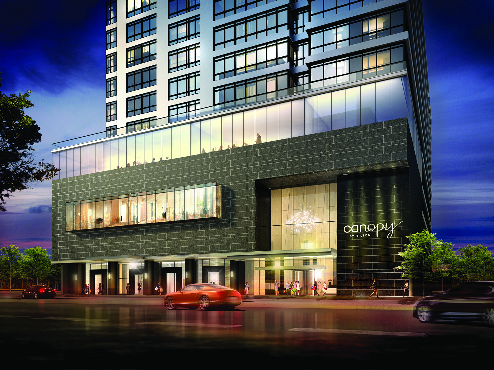 The Rosedale on Bloor Condos Front View Toronto, Canada