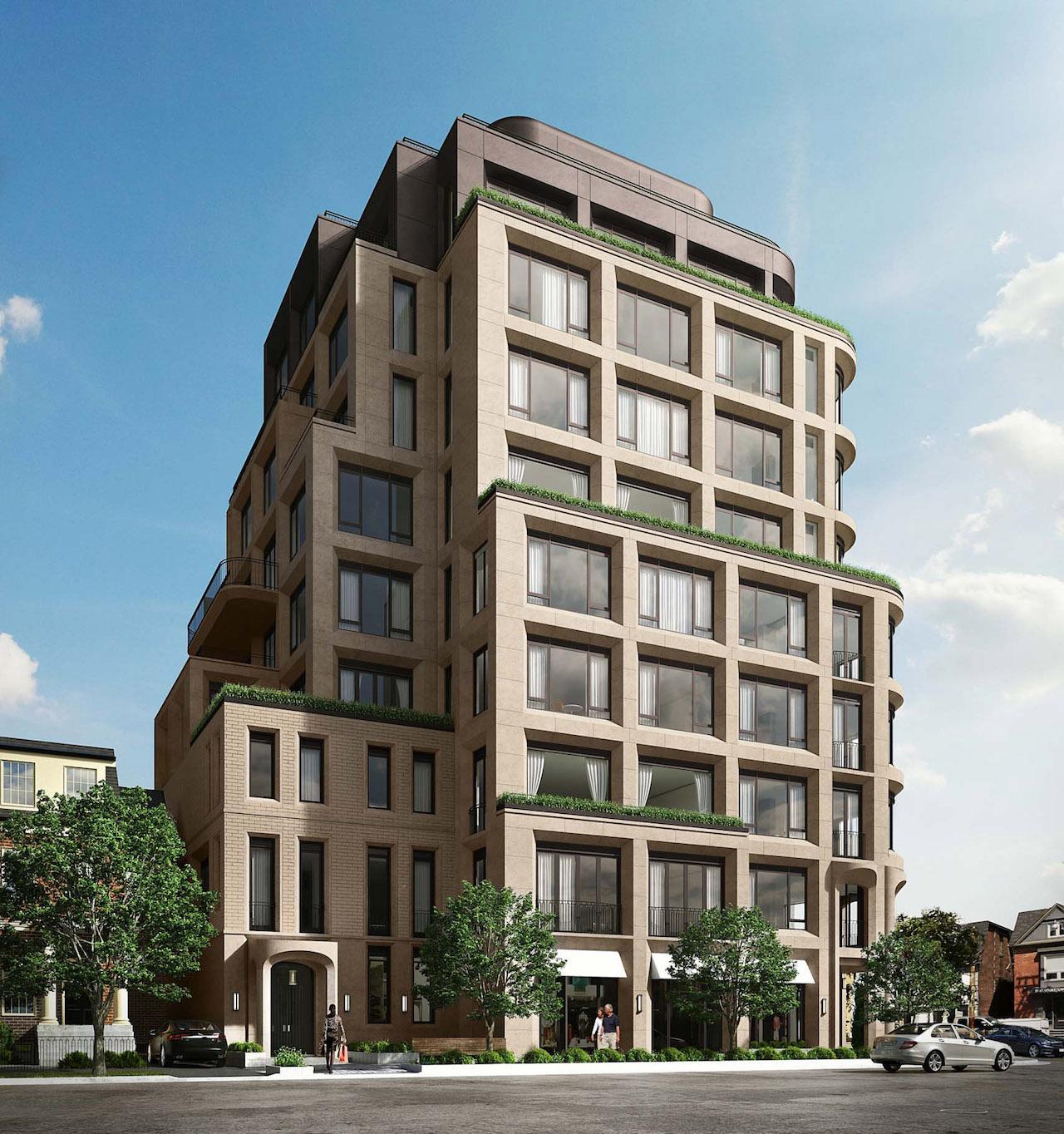 128 Hazelton Condos Front View Toronto, Canada