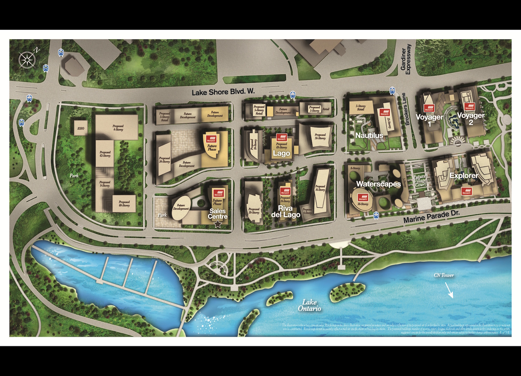 Riva del Lago Condos Property Map Toronto, Canada