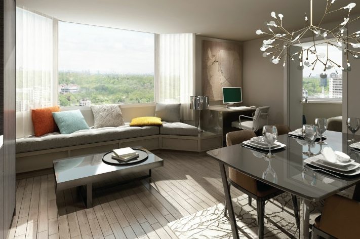 Yorkville Plaza Condos Living Area Toronto, Canada