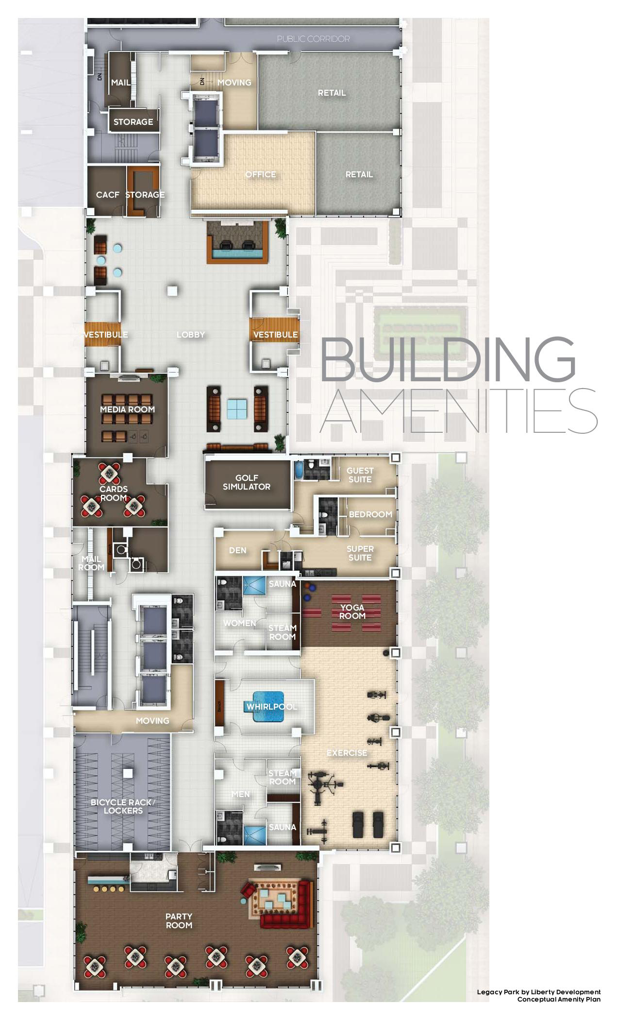 Legacy Park Condos Amenities Plan Toronto, Canada