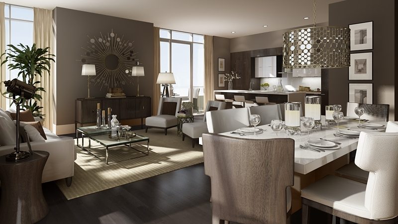 300 Front Condos Dining Area Toronto, Canada