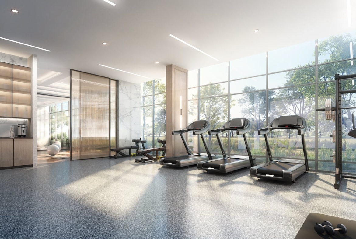 Rendering of The Addington Condos gym