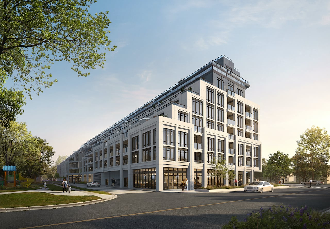 Rendering of The Addington Condos back view