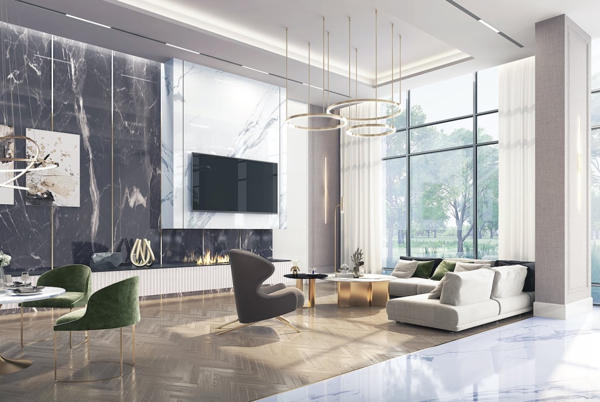 Rendering of The Addington Condos party room