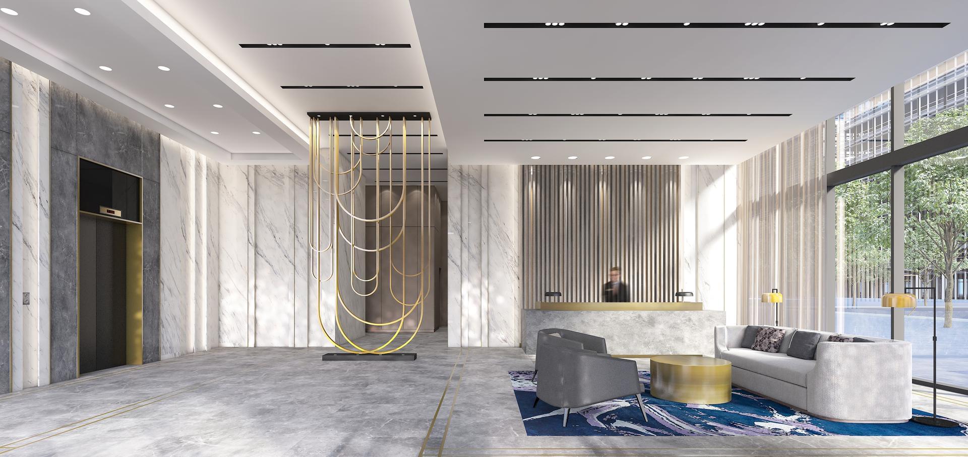 Aquabella Condos Lobby Toronto, Canada