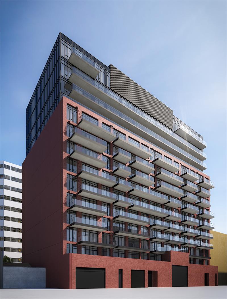 The Harlowe Condos Building View Toronto, Canada