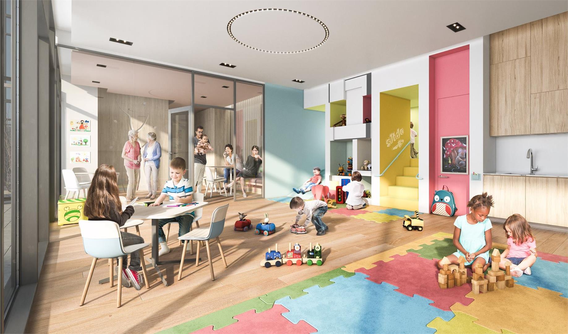 Daniels City Centre Condos Children Play Area Toronto, Canada