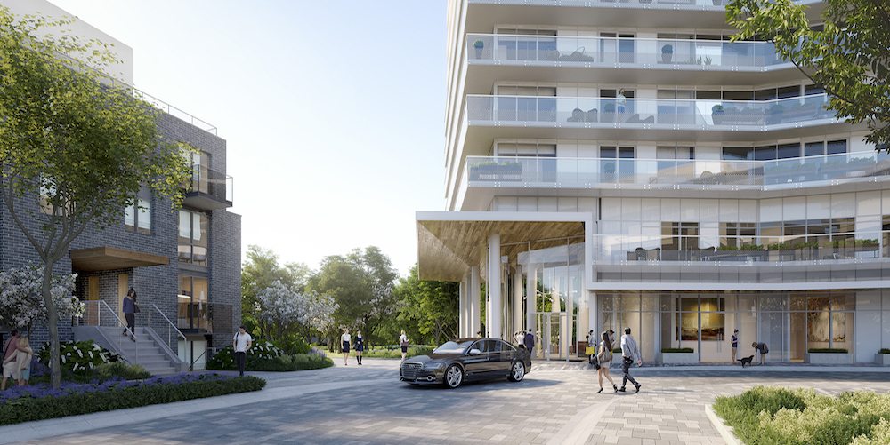 Kingsway by the River Condos Front View Toronto, Canada