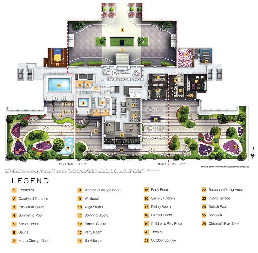 Bloorvista Condos Amenities Plan Toronto, Canada