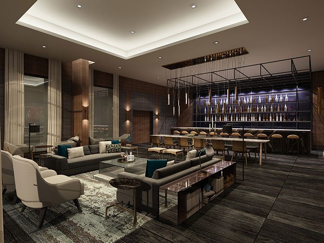 Bloorvista Condos Wine Lounge Toronto, Canada