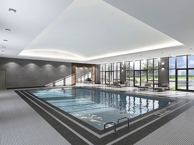Bloorvista Condos Swimming Pool Toronto, Canada