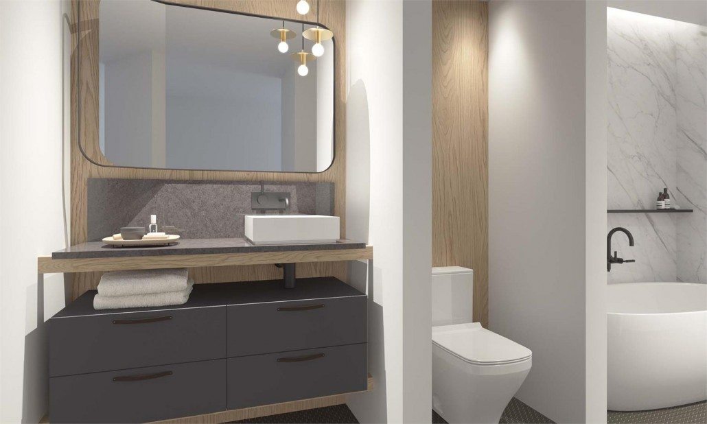 Cabin Condos Bathroom Toronto, Canada