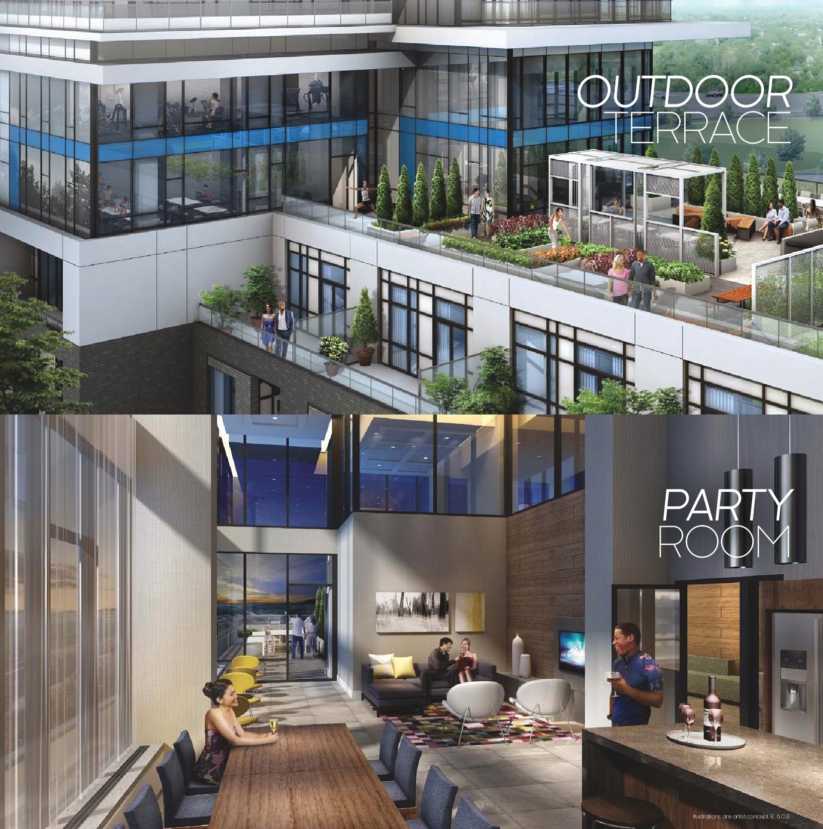 Daniels Erin Mills Condos Terrace & Party Room Toronto, Canada